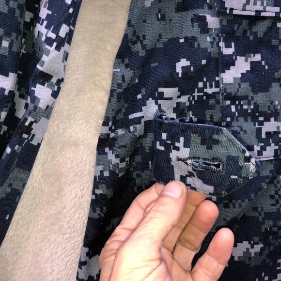 U.S. Navy Woman's Digital Military Jacket Uniform Small Camo Utility Collared Gr - Picture 9 of 15
